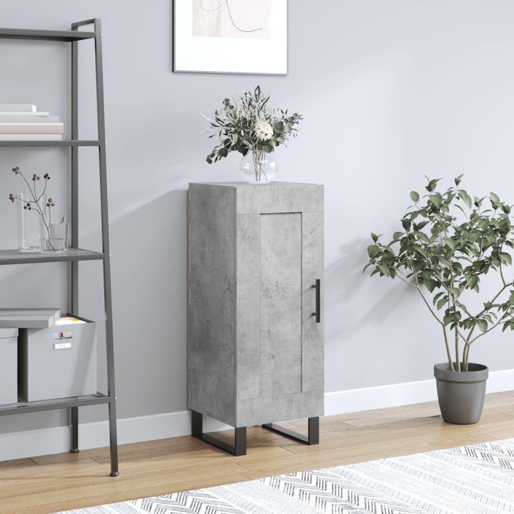 Dressoir 34,5x34x90 cm bewerkt hout betongrijs is nu te koop bij PeponiXL, paradijselijk wonen!