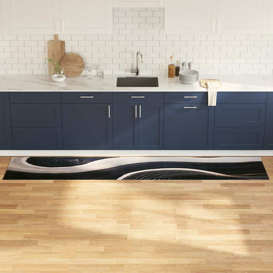 Keuken Vloerkleed Zwart 300 x 60 cm Fluweel is nu te koop bij PeponiXL, paradijselijk wonen!