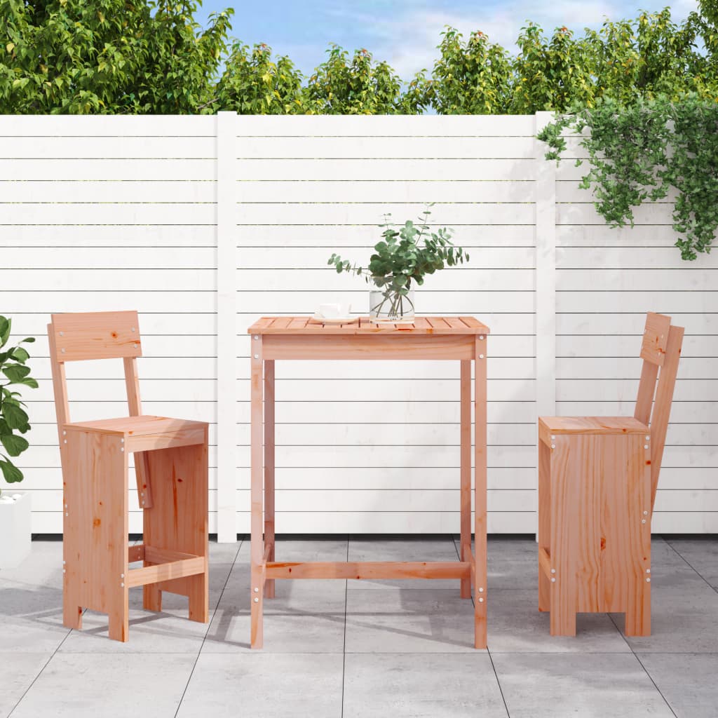 3-delige Tuinbarset massief douglashout is nu te koop bij PeponiXL, paradijselijk wonen!