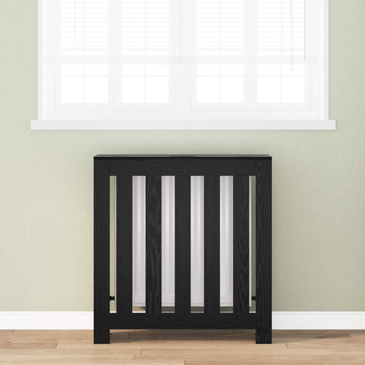 Radiatorafdekking Zwart Eiken 78 x 20 x 82 cm Bewerkt hout is nu te koop bij PeponiXL, paradijselijk wonen!