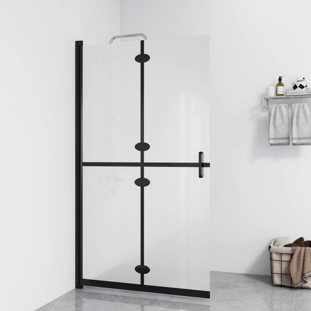 Inloopdouchewand inklapbaar 120x190 cm ESG-glas mat is nu te koop bij PeponiXL, paradijselijk wonen!