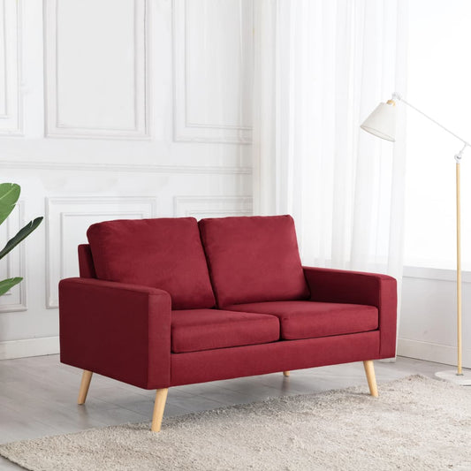 Tweezitsbank stof wijnrood is nu te koop bij PeponiXL, paradijselijk wonen!
