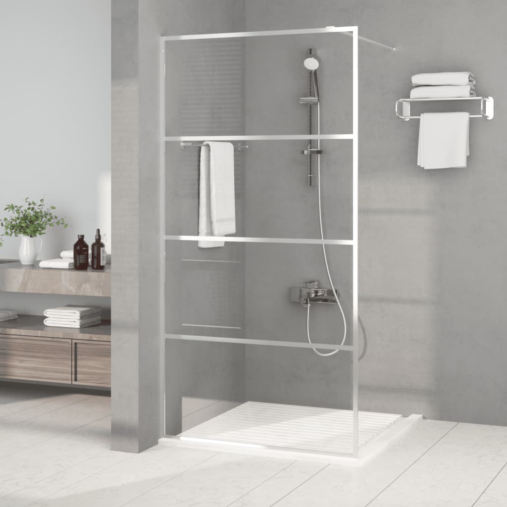 Inloopdouchewand 100x195 cm transparant ESG-glas zilverkleurig is nu te koop bij PeponiXL, paradijselijk wonen!