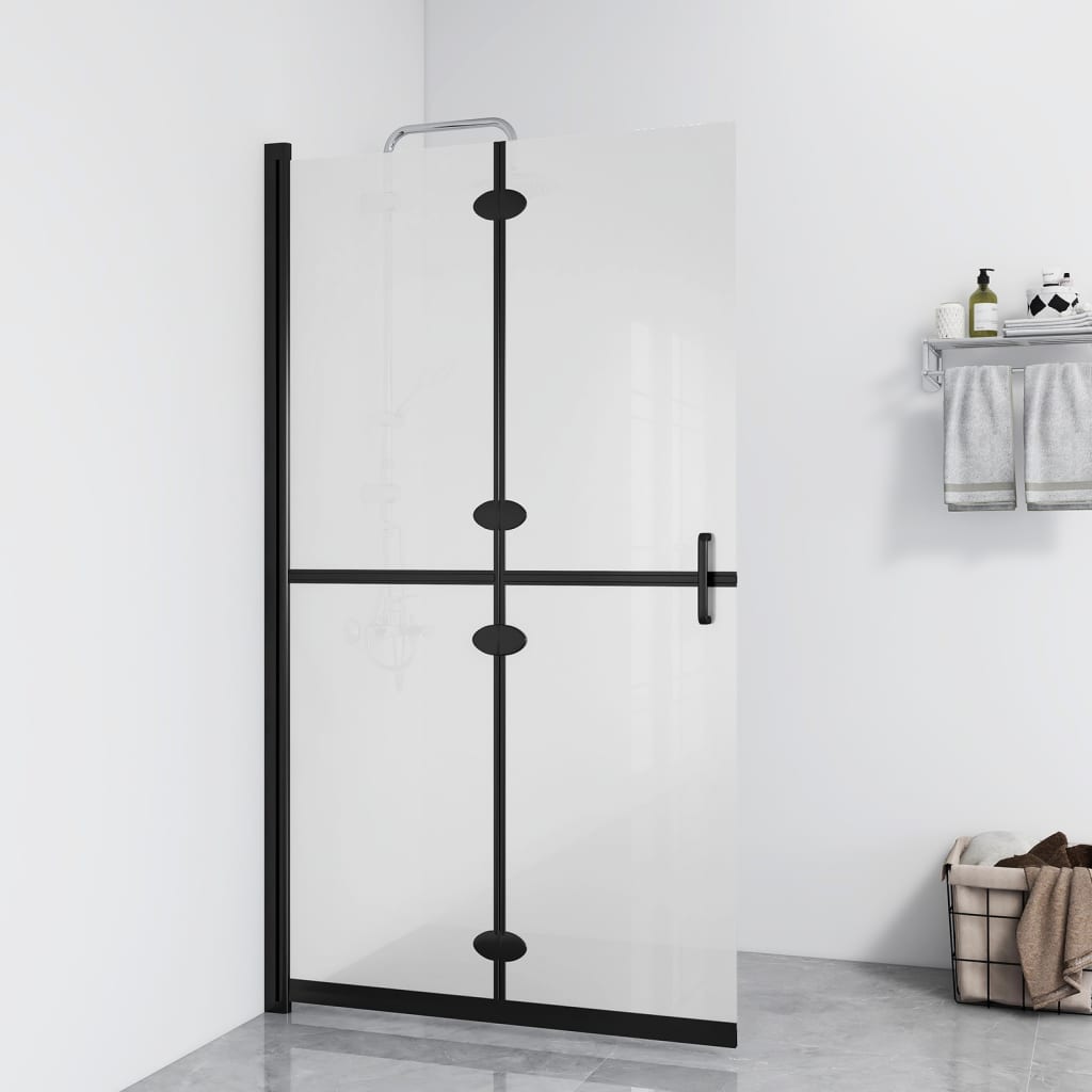 Inloopdouchewand inklapbaar 90x190 cm ESG-glas mat is nu te koop bij PeponiXL, paradijselijk wonen!