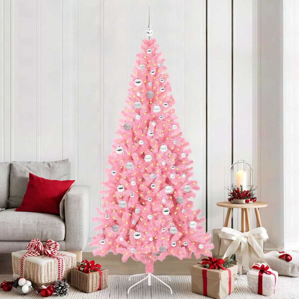 Kerstboom met 300 LED met standaard Roze 210 cm PVC is nu te koop bij PeponiXL, paradijselijk wonen!
