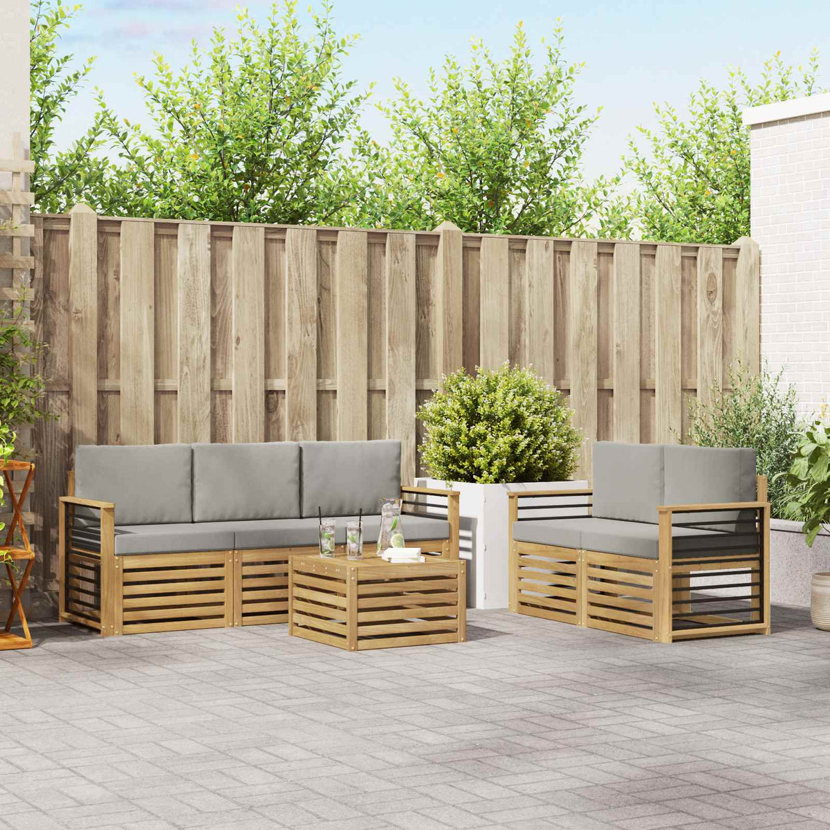 Sofa-Sets Massief Acaciahout is nu te koop bij PeponiXL, paradijselijk wonen!