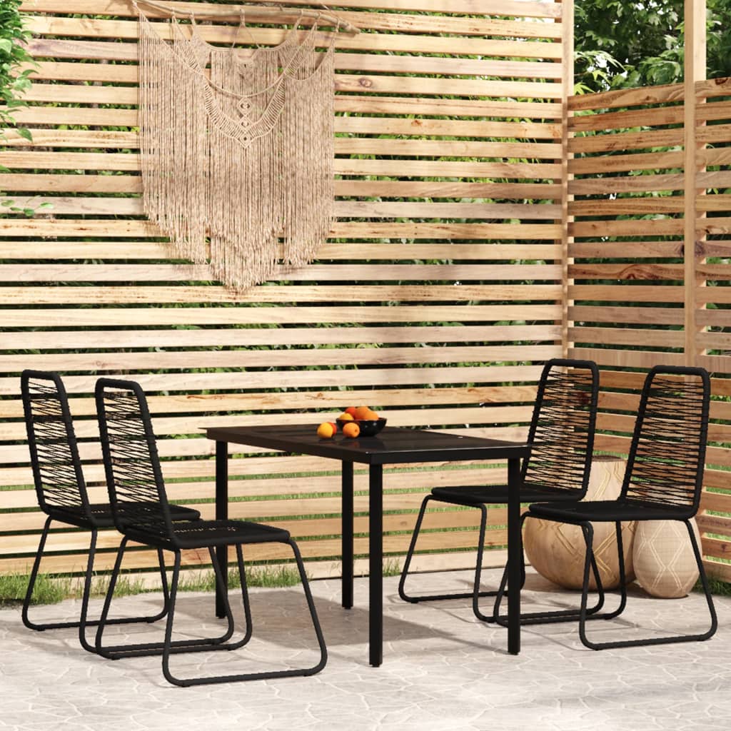 5-delige Tuinset zwart is nu te koop bij PeponiXL, paradijselijk wonen!