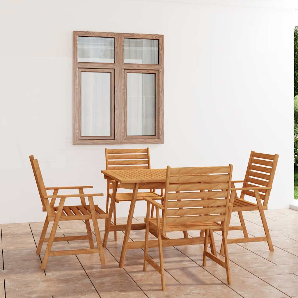 5-delige Tuinset massief acaciahout is nu te koop bij PeponiXL, paradijselijk wonen!