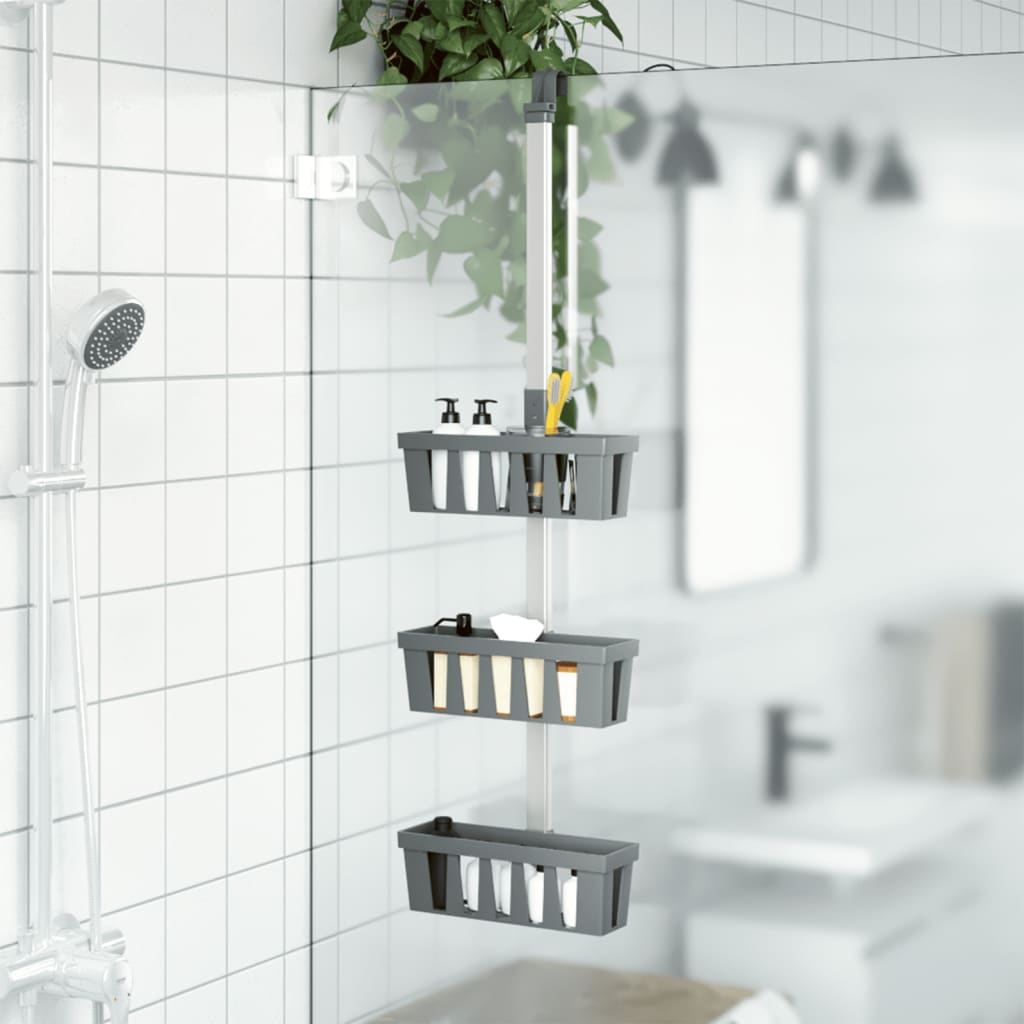 Doucherek 30x15x(67-105) cm aluminium is nu te koop bij PeponiXL, paradijselijk wonen!