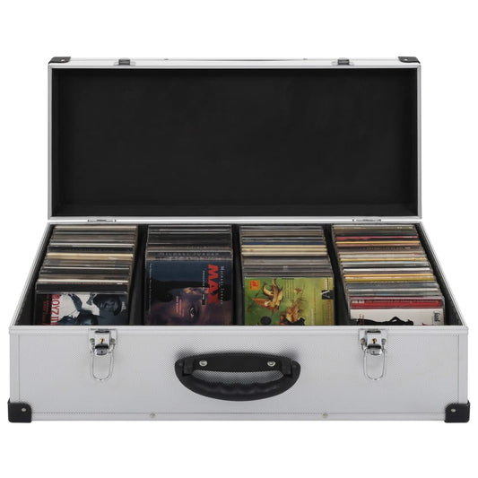 Cd-koffer voor 80 cd's aluminium ABS zilverkleurig is nu te koop bij PeponiXL, paradijselijk wonen!