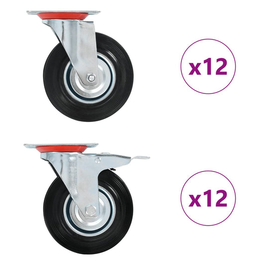 24 st Zwenkwielen 125 mm is nu te koop bij PeponiXL, paradijselijk wonen!