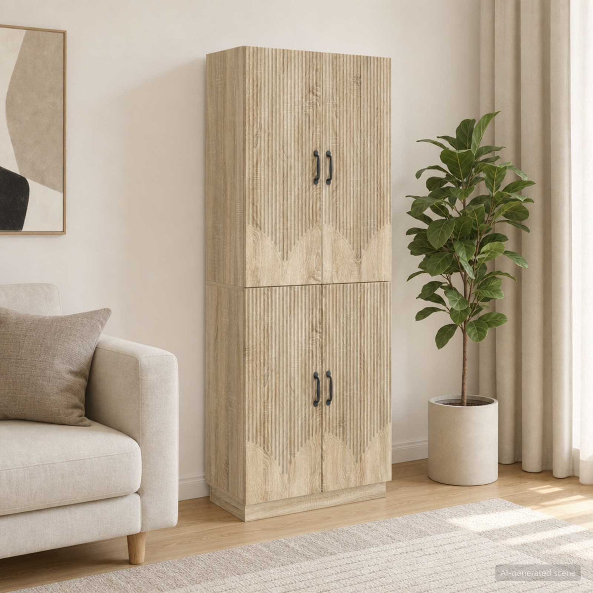 Kastenset 2 pcs Sonoma Eiken Bewerkt hout is nu te koop bij PeponiXL, paradijselijk wonen!