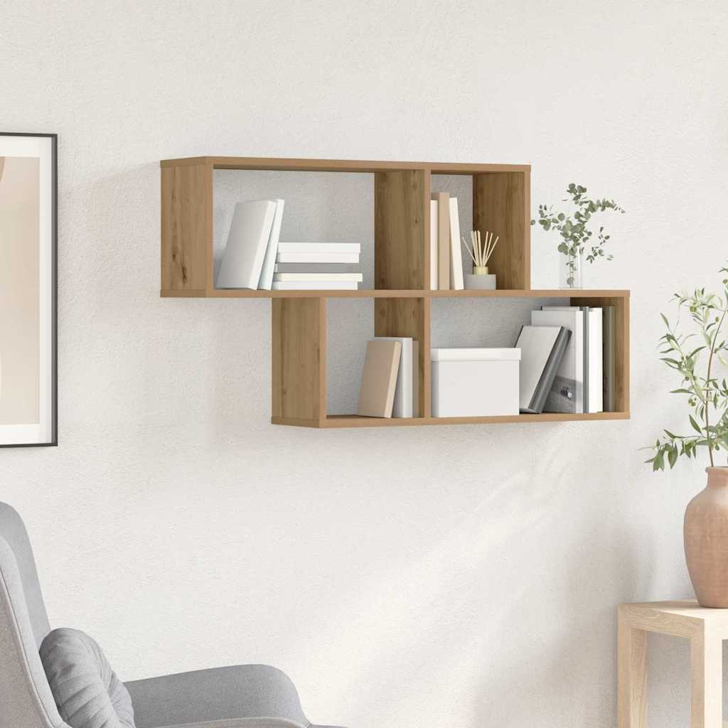 Wandplank met plank Wandgemonteerd Bruin Bewerkt hout is nu te koop bij PeponiXL, paradijselijk wonen!