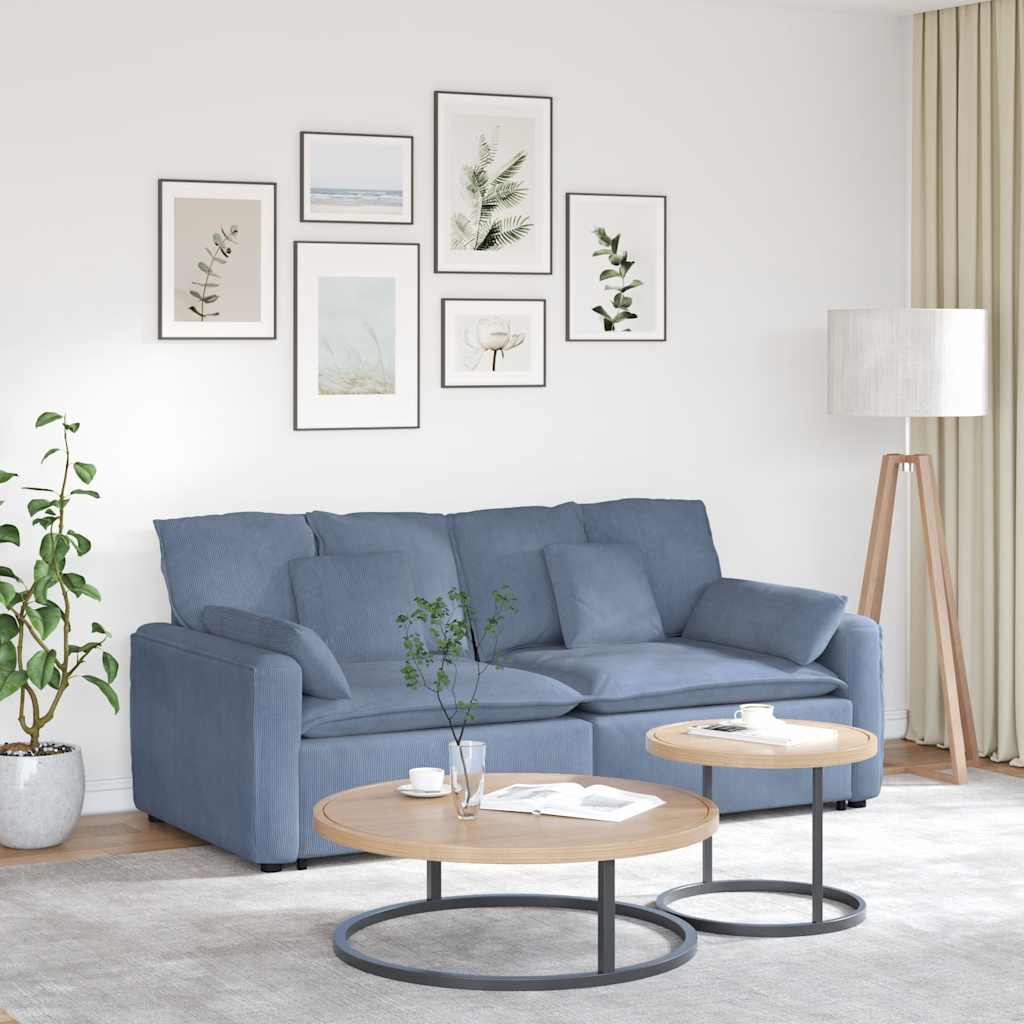 Modulaire bank met kussens blauw is nu te koop bij PeponiXL, paradijselijk wonen!