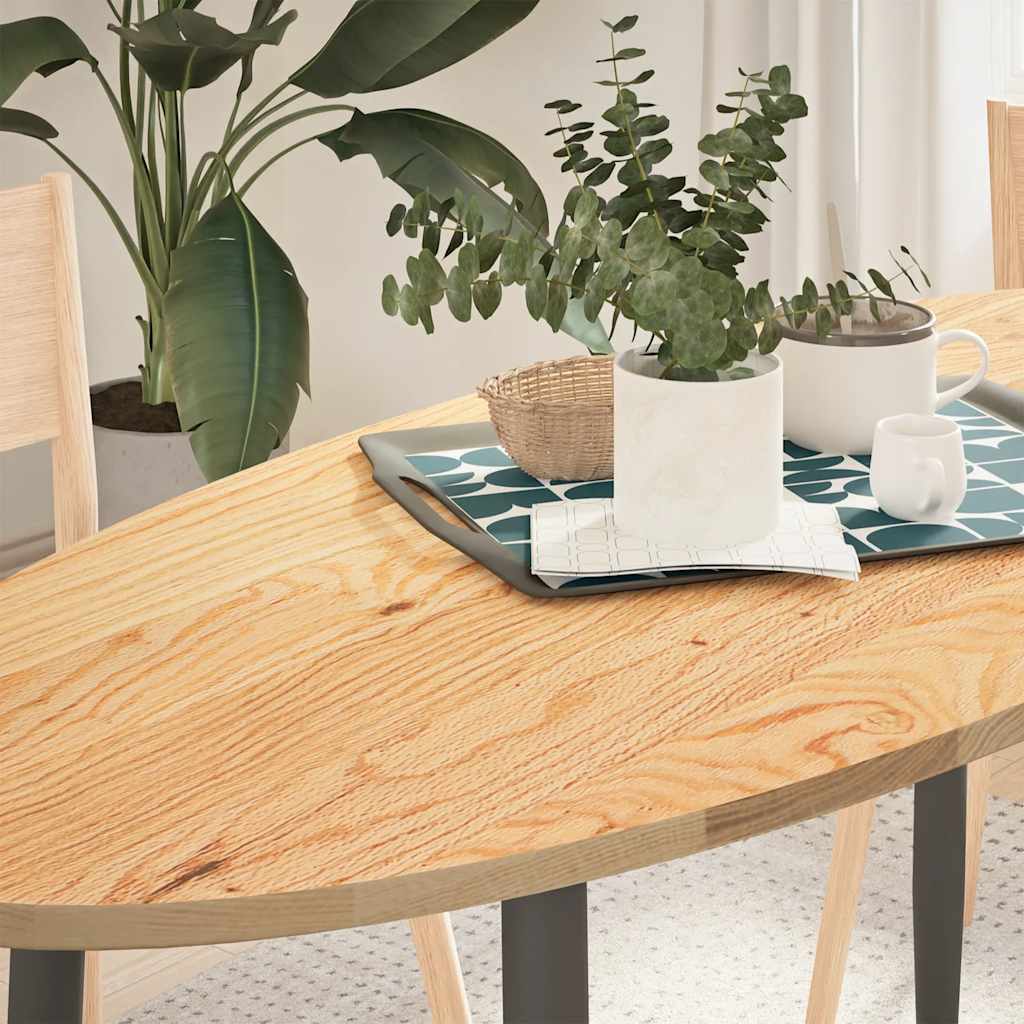Tafelblad 140x60x2 cm ovaal massief eikenhout is nu te koop bij PeponiXL, paradijselijk wonen!