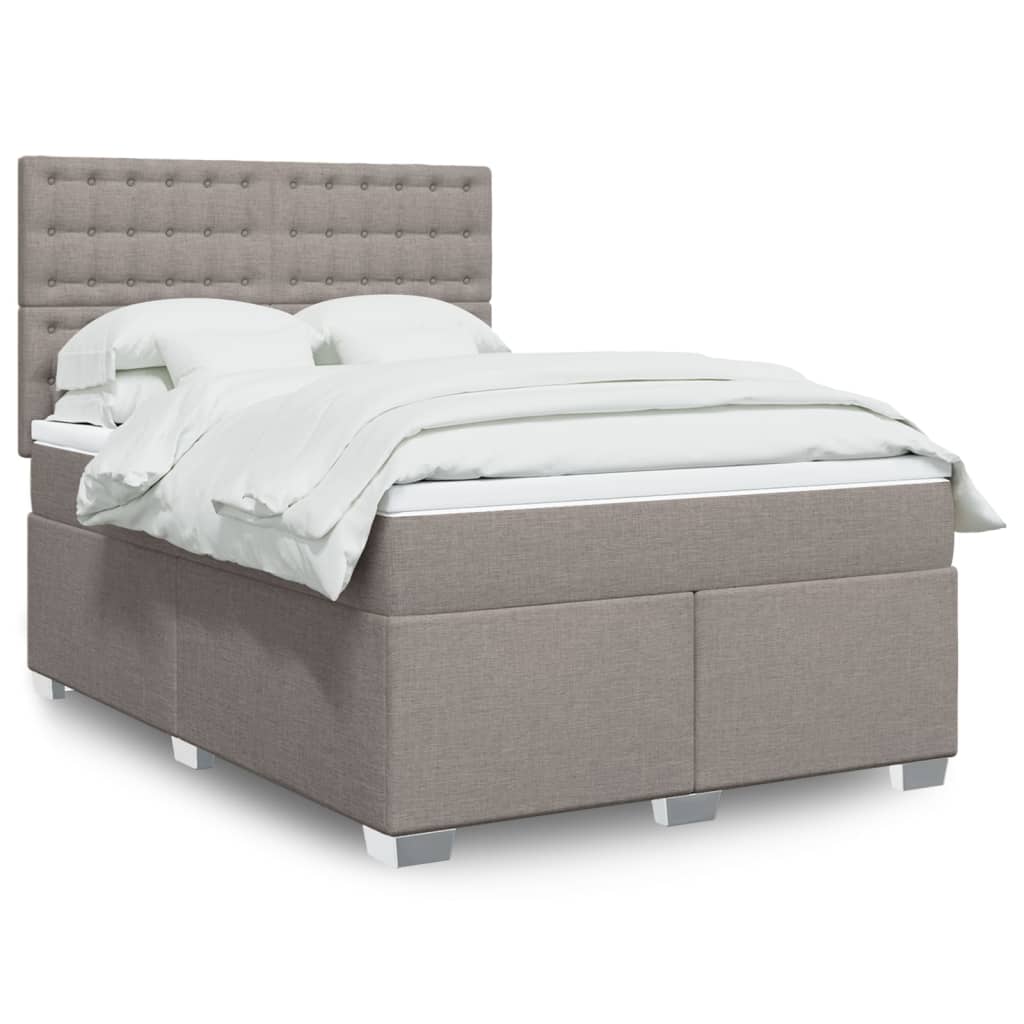 Boxspring met matras stof taupe 160x200 cm is nu te koop bij PeponiXL, paradijselijk wonen!