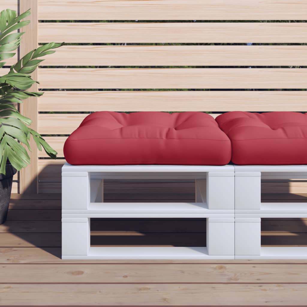 Palletkussen 58x58x10 cm stof wijnrood is nu te koop bij PeponiXL, paradijselijk wonen!