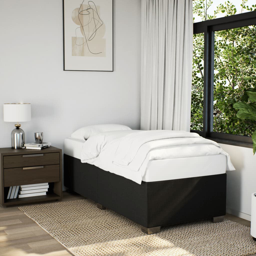 Bedframe zonder matras 90x190 cm stof zwart is nu te koop bij PeponiXL, paradijselijk wonen!