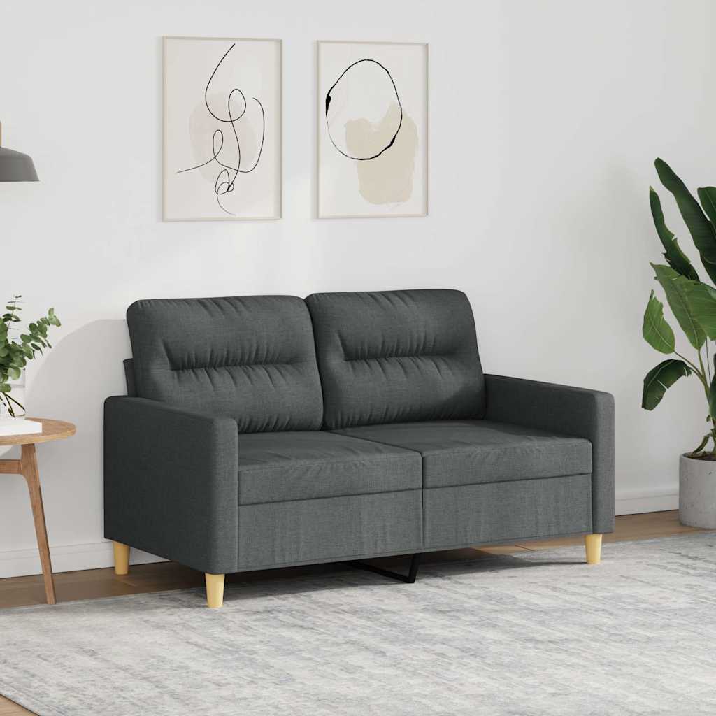 Tweezitsbank 120 cm stof donkergrijs is nu te koop bij PeponiXL, paradijselijk wonen!