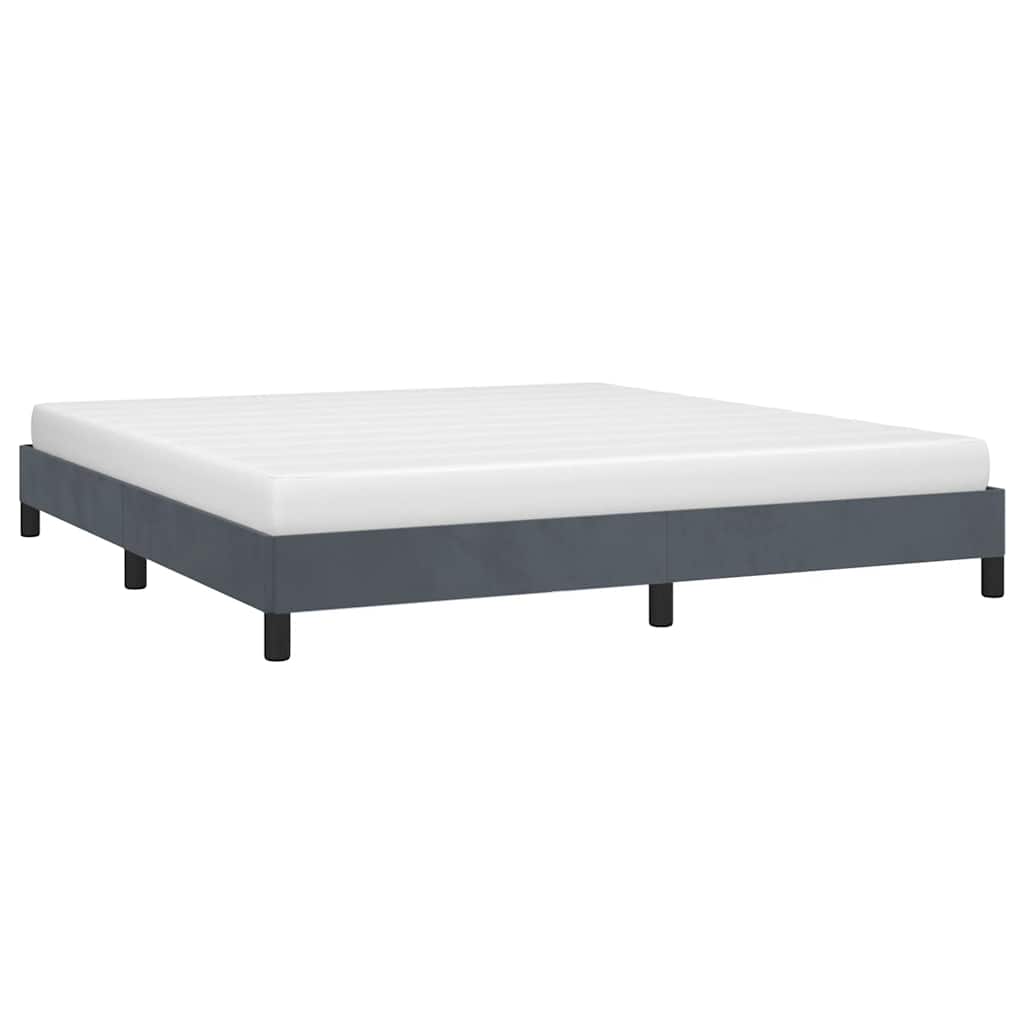 Bedframe zonder matras donkergrijs California King-formaat fluweel is nu te koop bij PeponiXL, paradijselijk wonen!