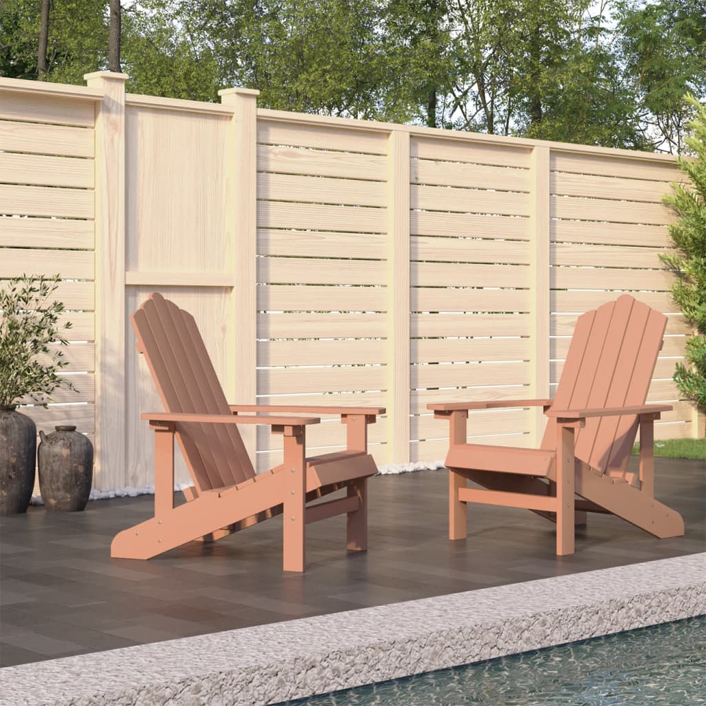 Tuinstoelen 2 st Adirondack HDPE bruin is nu te koop bij PeponiXL, paradijselijk wonen!