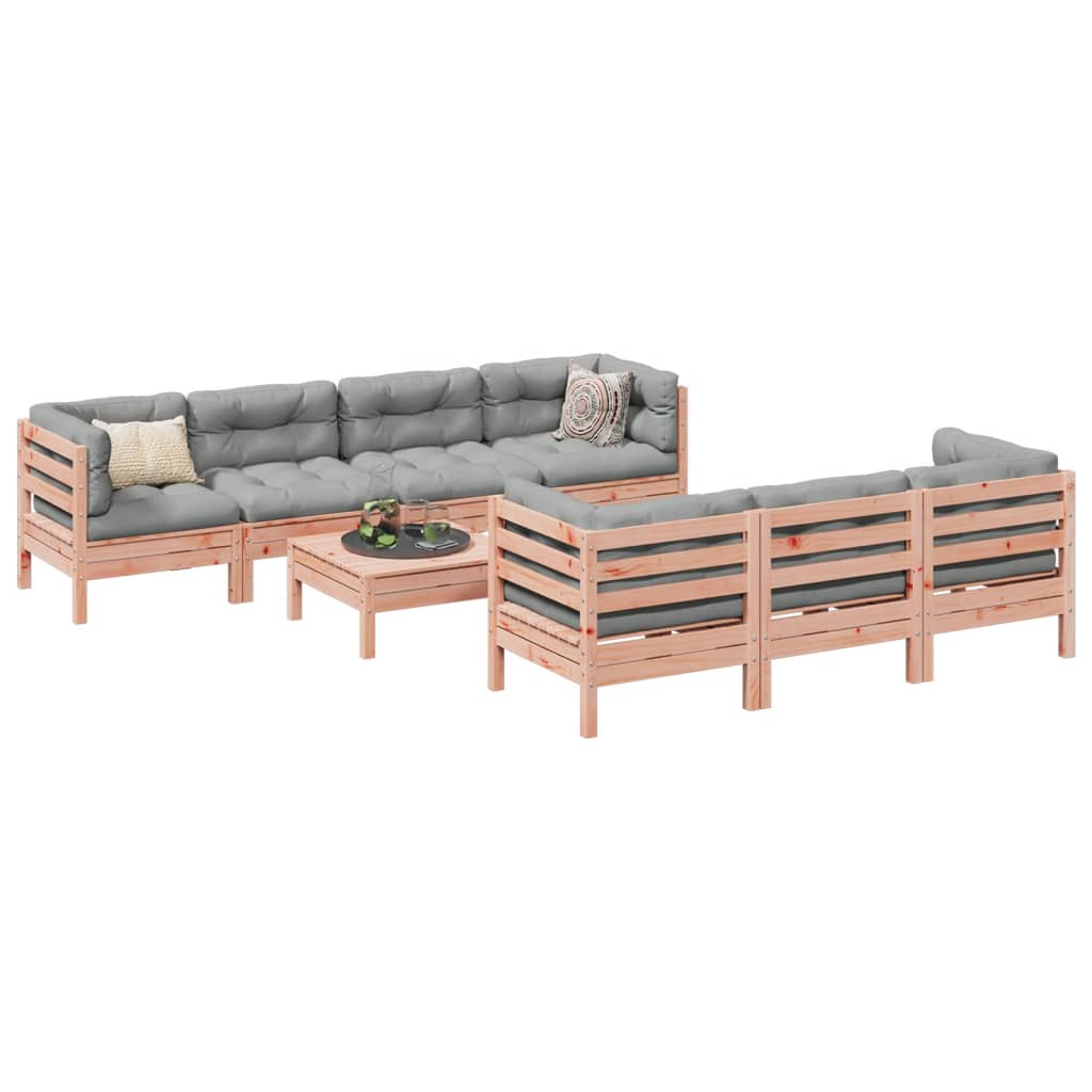 8-delige Loungeset met kussens massief douglas vurenhout is nu te koop bij PeponiXL, paradijselijk wonen!