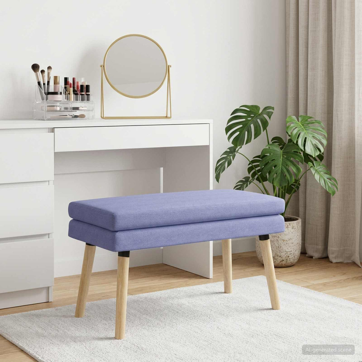 Dubbel Laagige Bank Jeans Blauw 80 x 40 x 47 cm Stof is nu te koop bij PeponiXL, paradijselijk wonen!