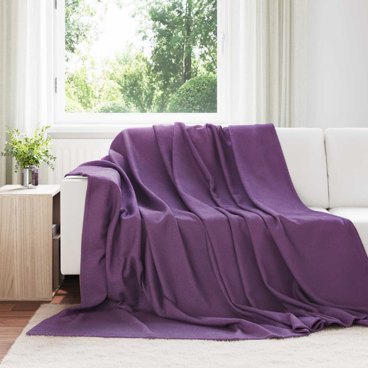 Gooi Deken Paars 270 x 240 cm Fleece is nu te koop bij PeponiXL, paradijselijk wonen!