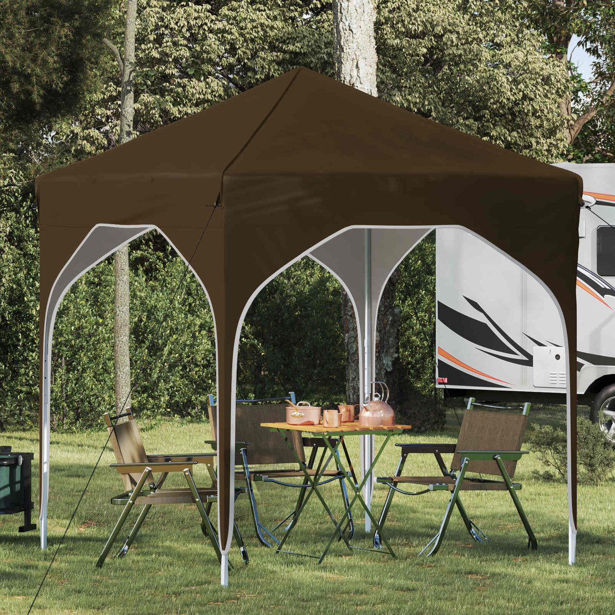 Pop-up Feesttent 194 x 194 x 245 cm Taupe is nu te koop bij PeponiXL, paradijselijk wonen!