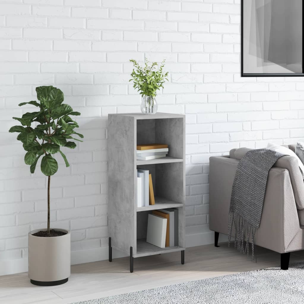 Dressoir 34,5x32,5x90 cm bewerkt hout betongrijs is nu te koop bij PeponiXL, paradijselijk wonen!