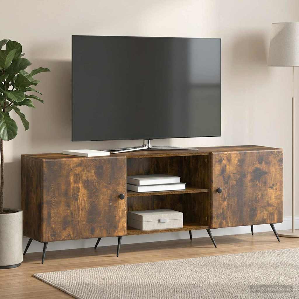 TV-kast Gerookt eiken 150 x 31 x 50 cm Bewerkt hout is nu te koop bij PeponiXL, paradijselijk wonen!
