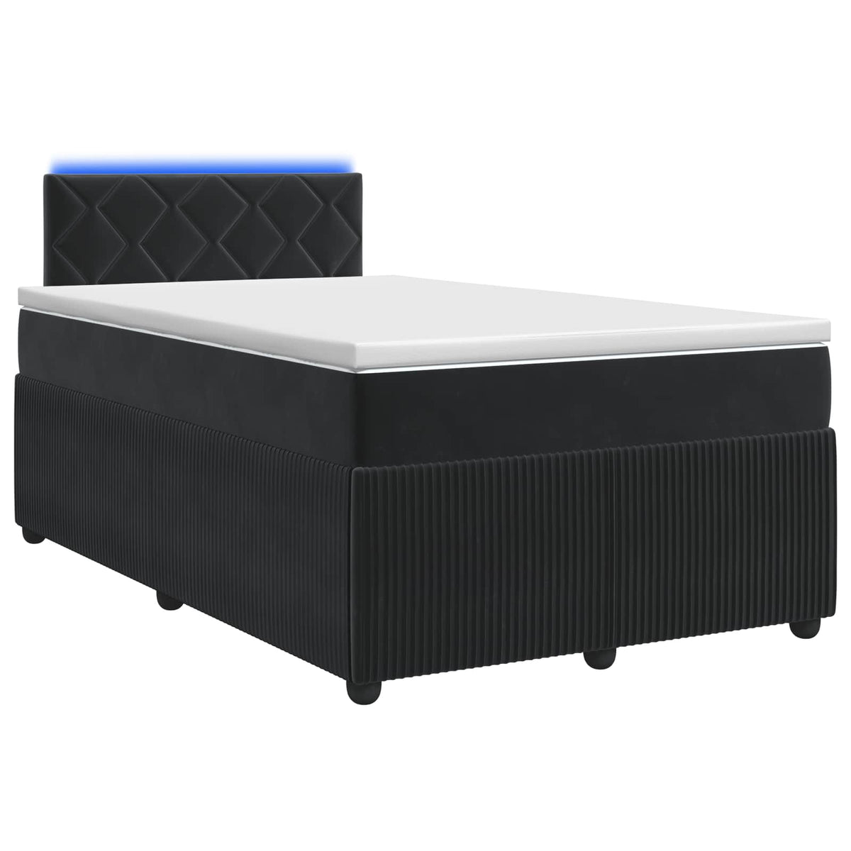 Boxspringbed met matras Zwart 120 x 190 cm Fluweel is nu te koop bij PeponiXL, paradijselijk wonen!