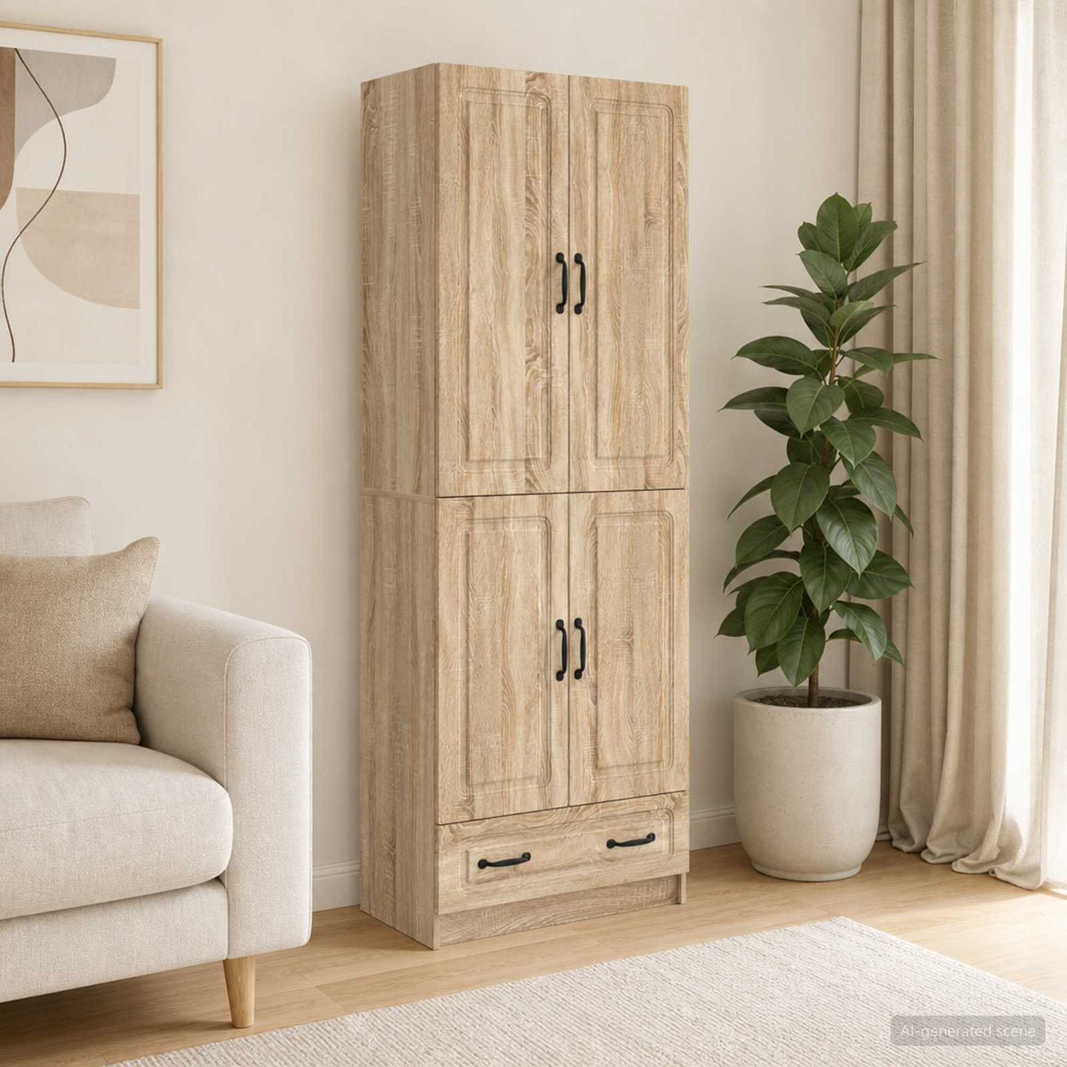 Kastenset 2 pcs Sonoma Eiken Bewerkt hout is nu te koop bij PeponiXL, paradijselijk wonen!