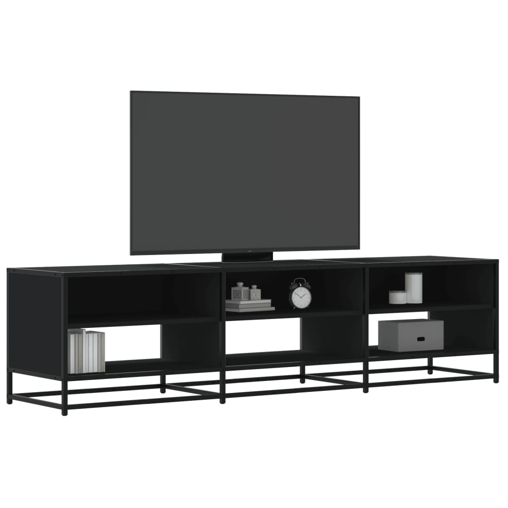 Tv-meubel 180x40x46 cm bewerkt hout zwart is nu te koop bij PeponiXL, paradijselijk wonen!