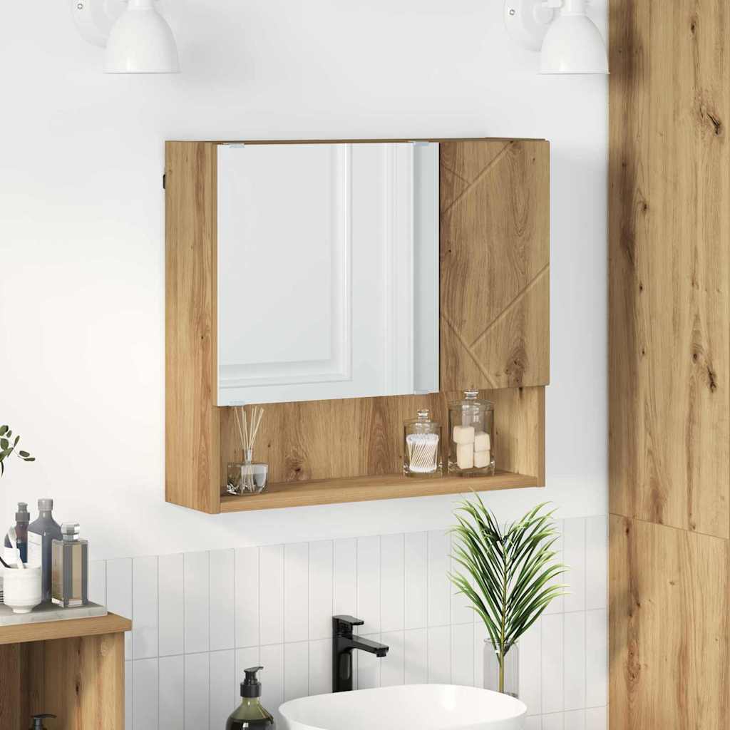 Spiegelkast Artisan Eiken 59 x 17 x 55 cm Bewerkt hout is nu te koop bij PeponiXL, paradijselijk wonen!