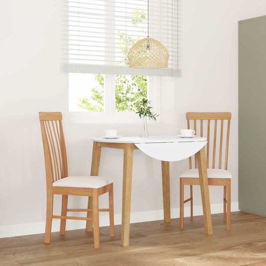 Eetkamerstoelen met kussens 2 st massief hout rubber is nu te koop bij PeponiXL, paradijselijk wonen!