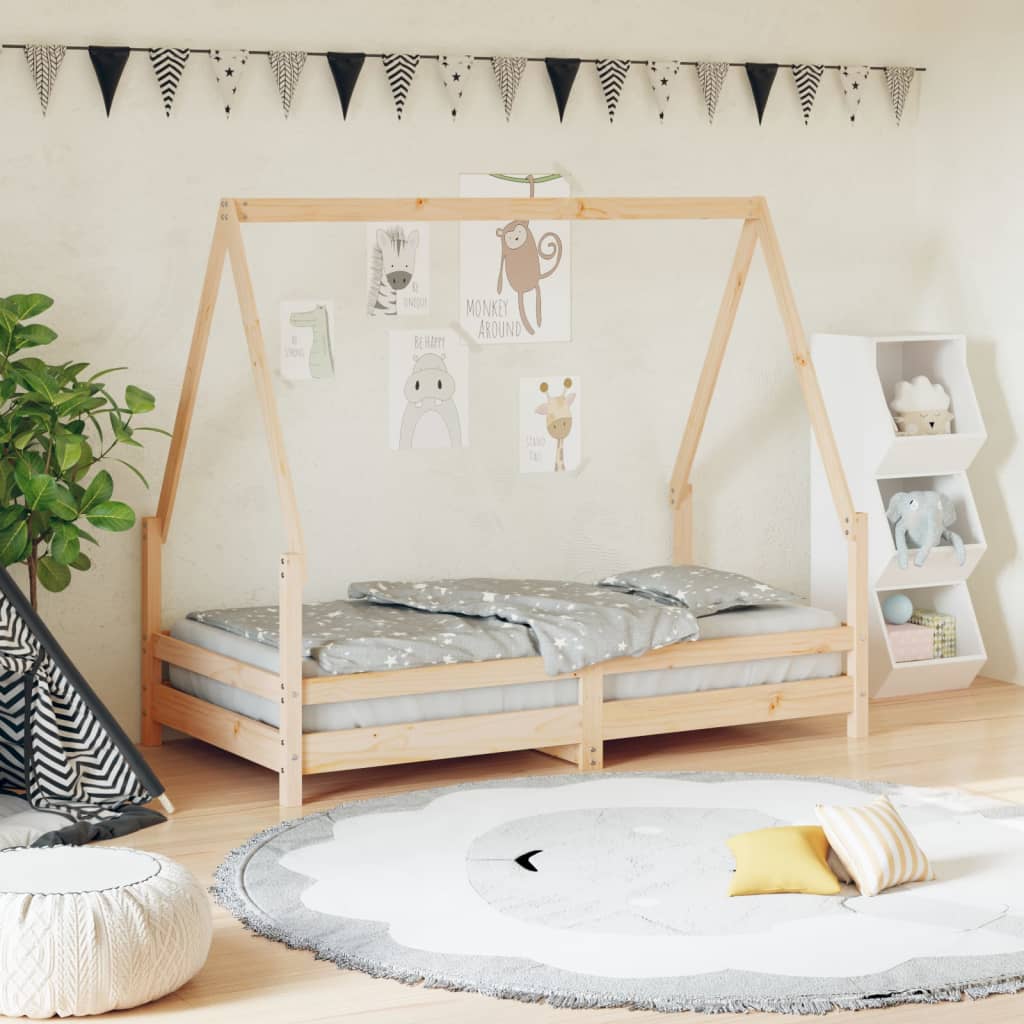 Kinderbedframe 80x160 cm massief grenenhout is nu te koop bij PeponiXL, paradijselijk wonen!