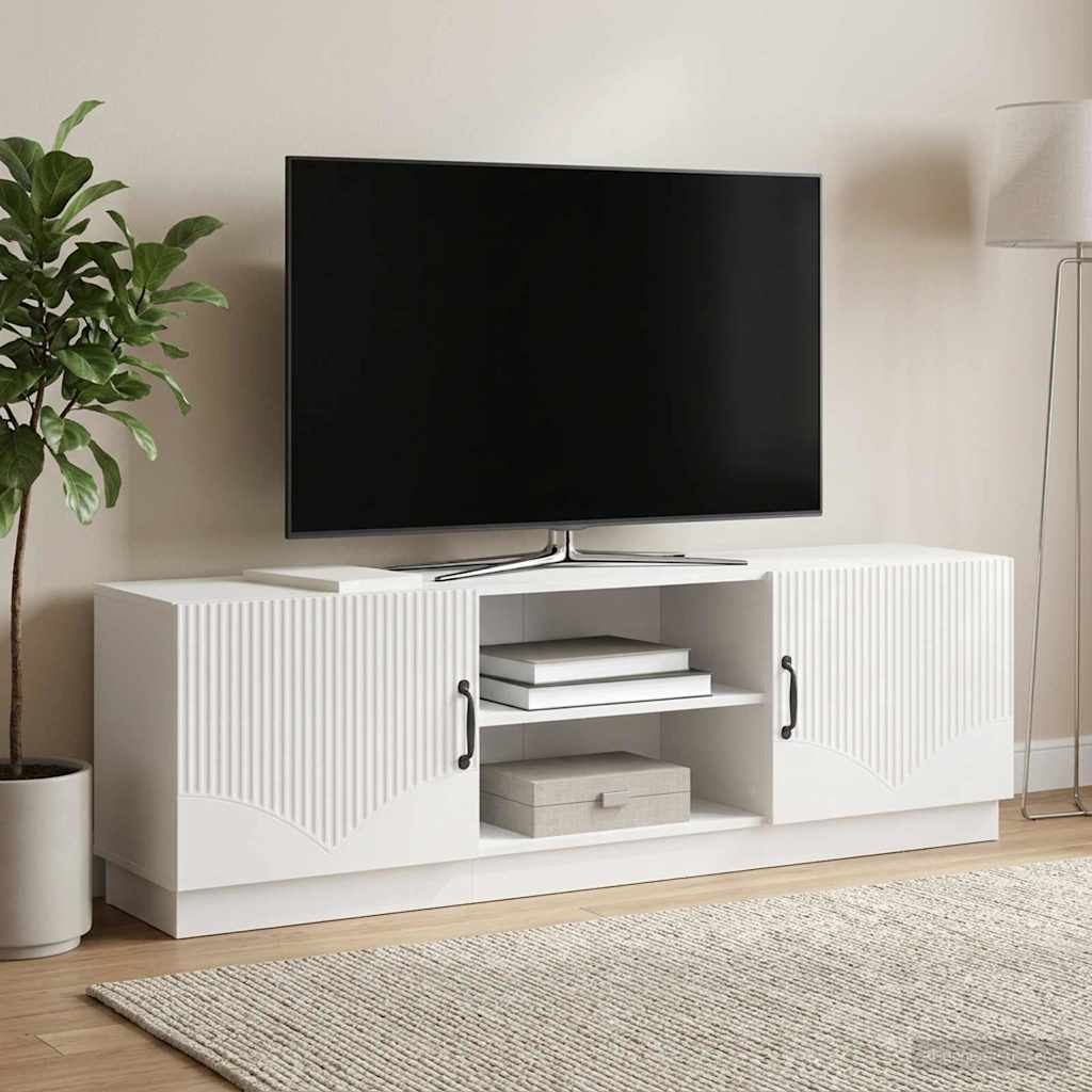 TV-kast Hoogglans Wit 150 x 31 x 47 cm Bewerkt hout is nu te koop bij PeponiXL, paradijselijk wonen!