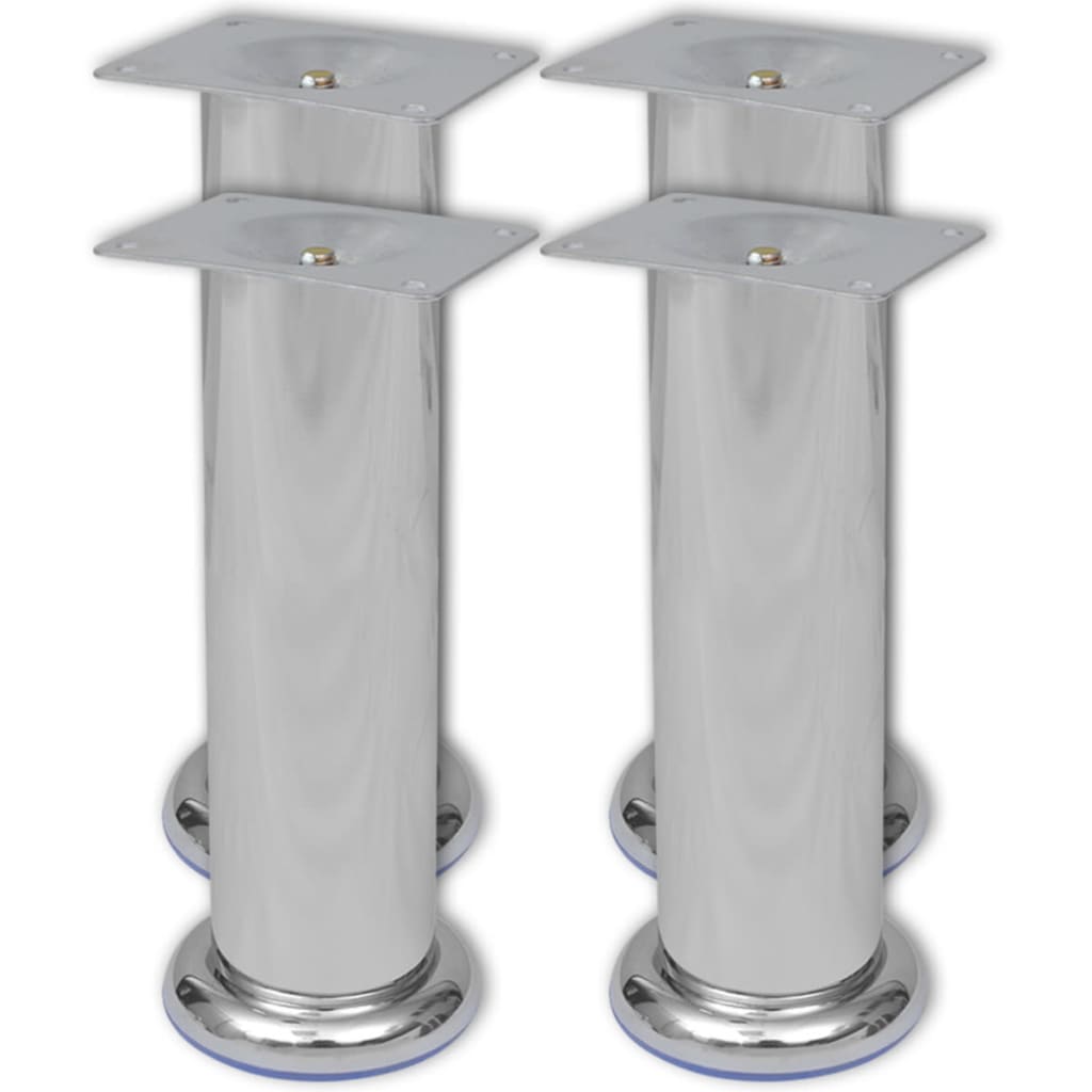 Bankpoten rond chroom 180 mm 4 st is nu te koop bij PeponiXL, paradijselijk wonen!