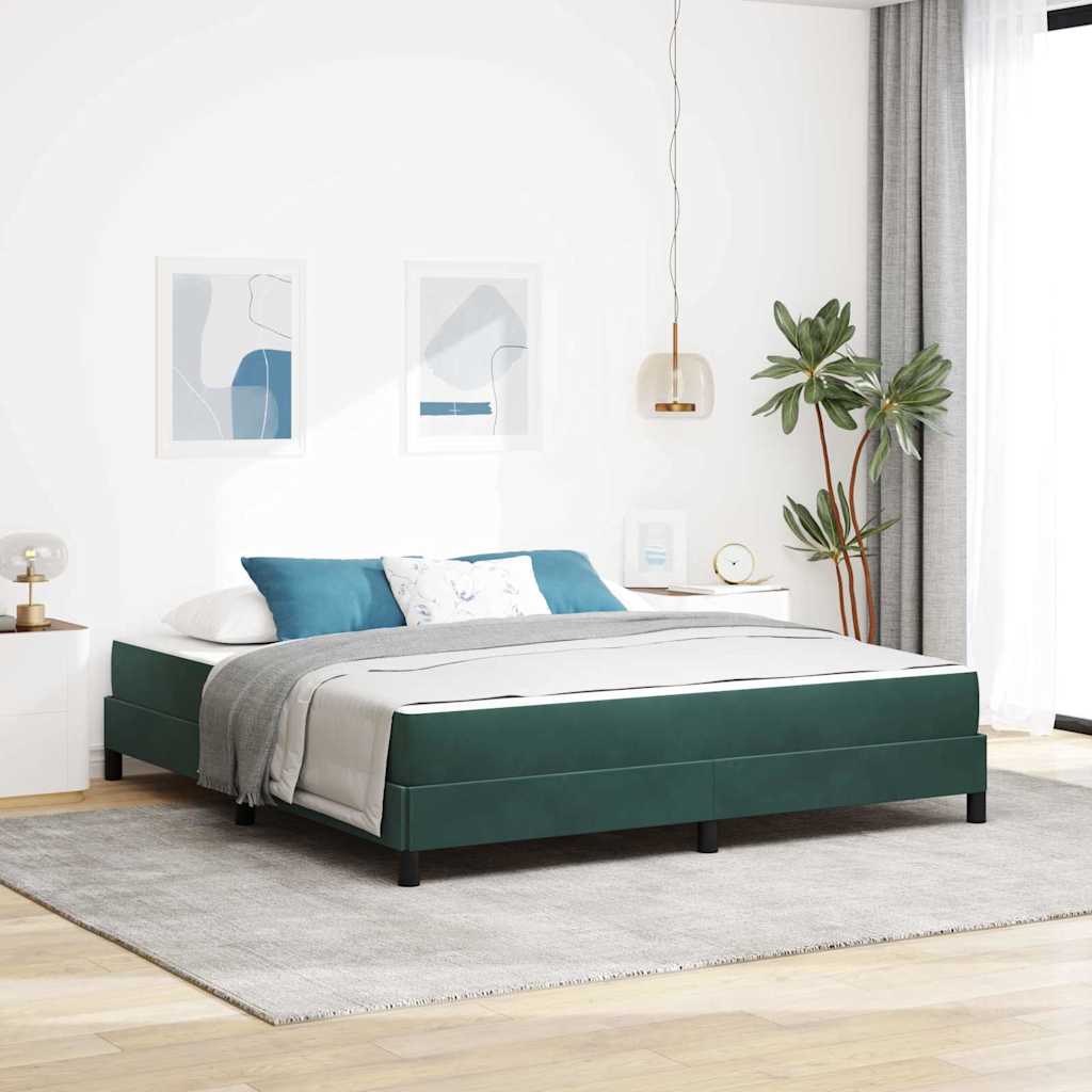 Boxspringbed met matras Donkergroen 180 x 220 cm Stof is nu te koop bij PeponiXL, paradijselijk wonen!