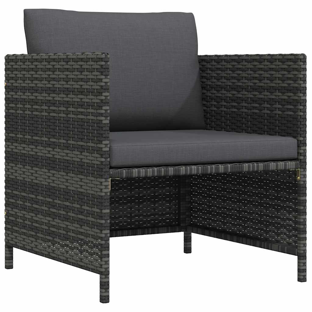 Tuinbank met kussens poly rattan grijs is nu te koop bij PeponiXL, paradijselijk wonen!