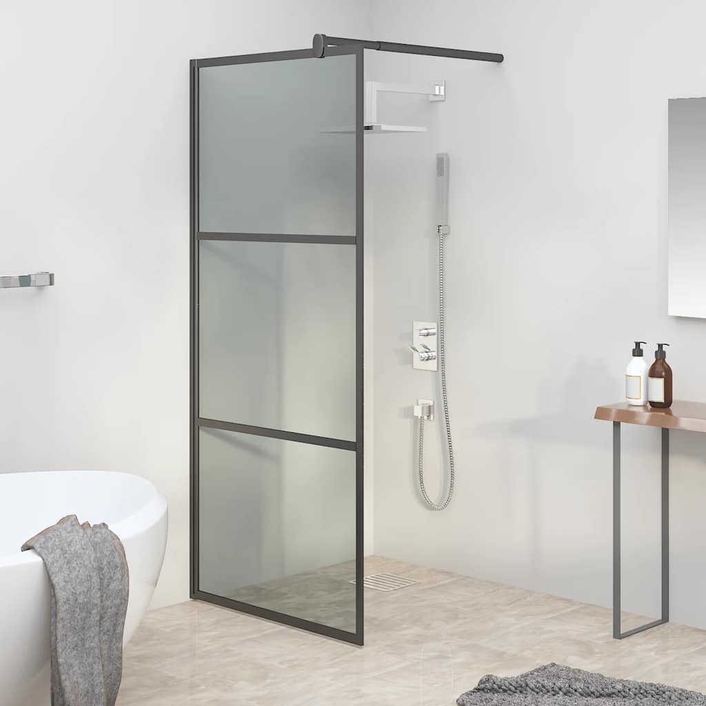 Inloopdouchewand 90x195 cm donker ESG-glas zwart is nu te koop bij PeponiXL, paradijselijk wonen!