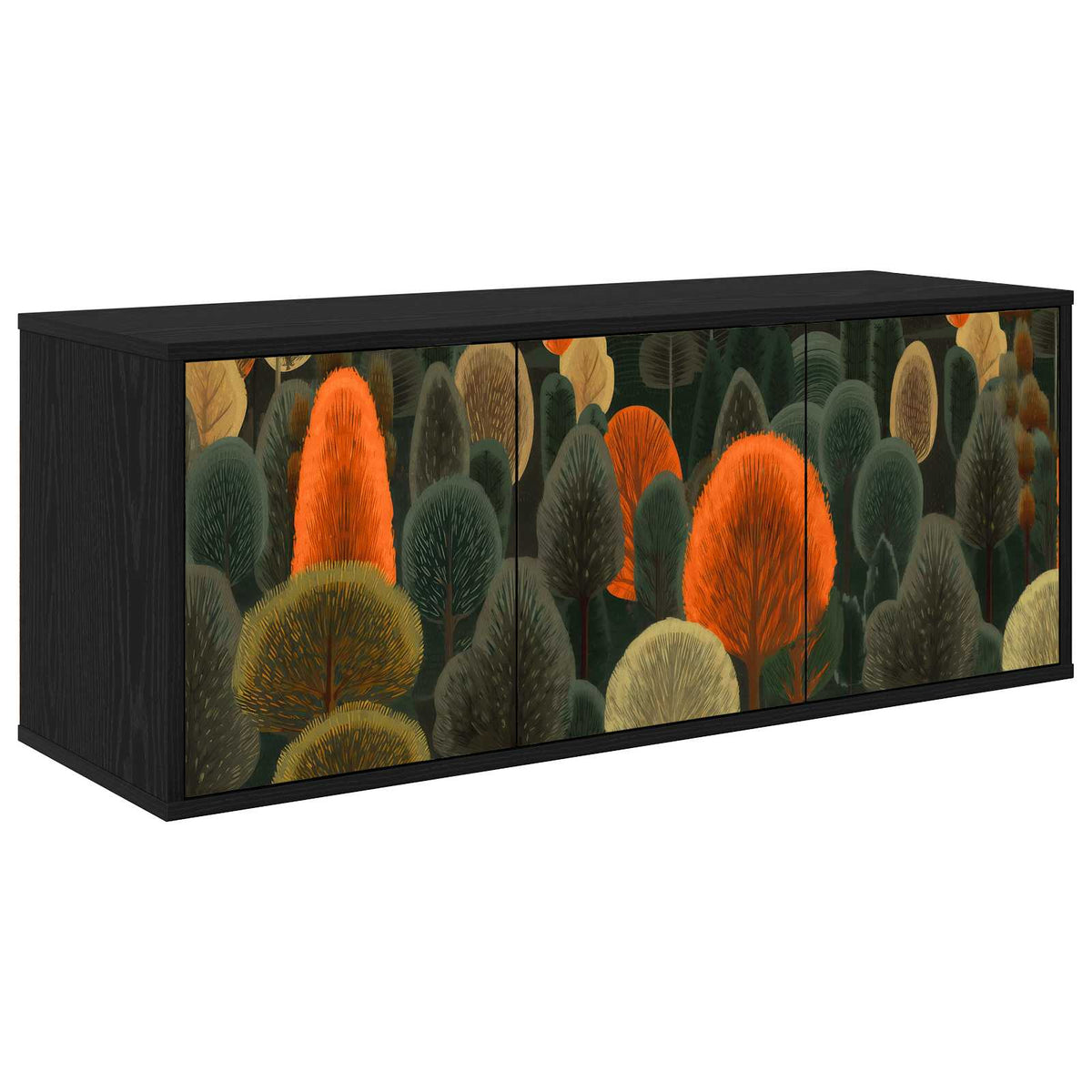 Wandgemonteerd tv-meubel ZAANDAM 102 x 33 x 40 cm Zwart eiken is nu te koop bij PeponiXL, paradijselijk wonen!