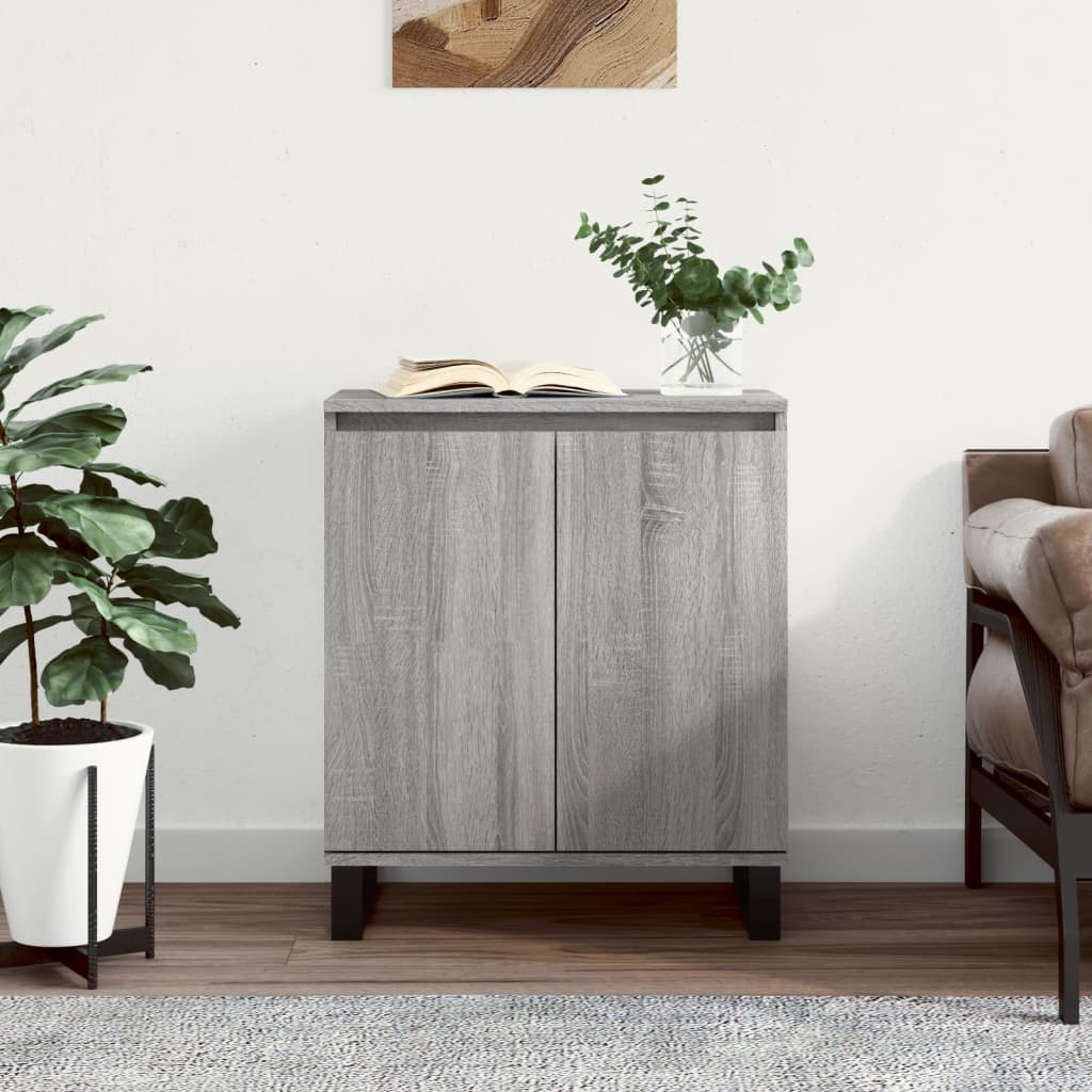 Dressoir 60x35x70 cm bewerkt hout grijs sonoma eikenkleurig is nu te koop bij PeponiXL, paradijselijk wonen!