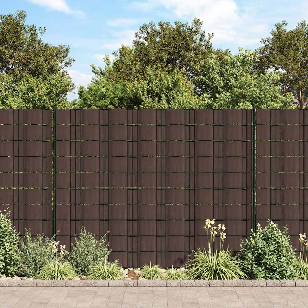 Tuinschermen 4 st 35x0,19 m PVC bruin is nu te koop bij PeponiXL, paradijselijk wonen!