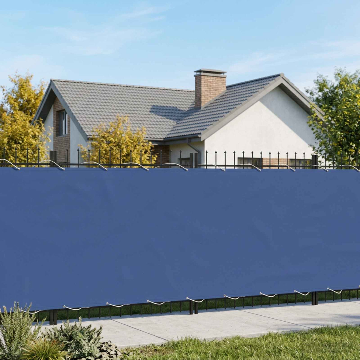 Balkon Privacy Scherm 200 x 600 cm Stof met PU-coating Blauw is nu te koop bij PeponiXL, paradijselijk wonen!