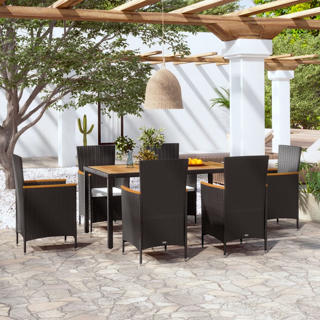 7-delige Tuinset met kussens poly rattan is nu te koop bij PeponiXL, paradijselijk wonen!