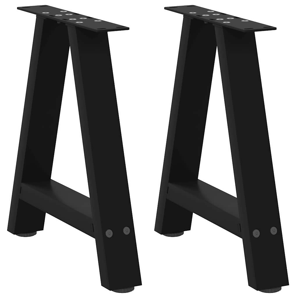Salontafelpoten 2 st A-vormig 38x(42-43) cm staal zwart is nu te koop bij PeponiXL, paradijselijk wonen!