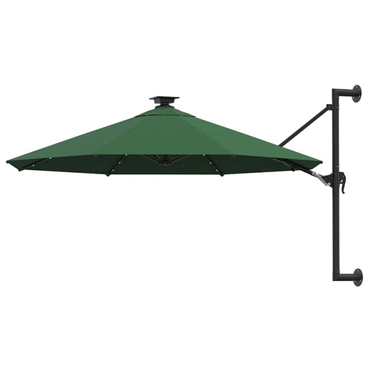 Wandparasol met LED's 300 cm groen is nu te koop bij PeponiXL, paradijselijk wonen!