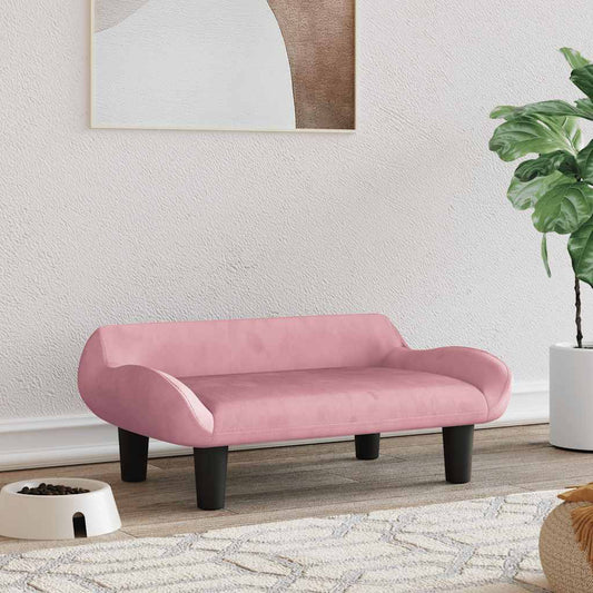 Hondenmand 70x40x24 cm fluweel roze is nu te koop bij PeponiXL, paradijselijk wonen!